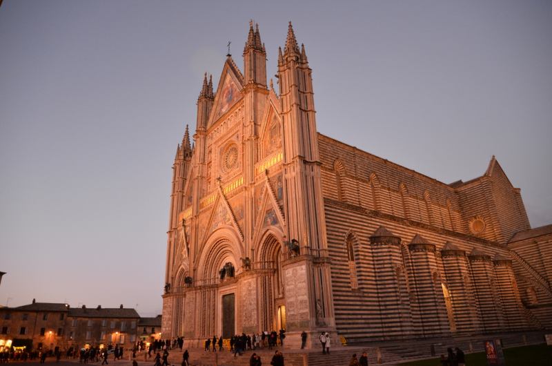 Orvieto Cathedral by night